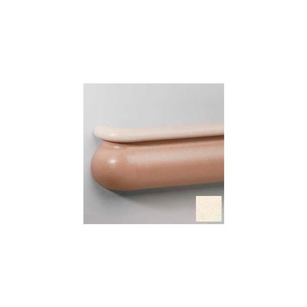 Pawling Crescent Series Vinyl Handrail/Crashrail Combination, 5-1/2" High, 12' Long, Porcelain BR-600V-12-555 - main
